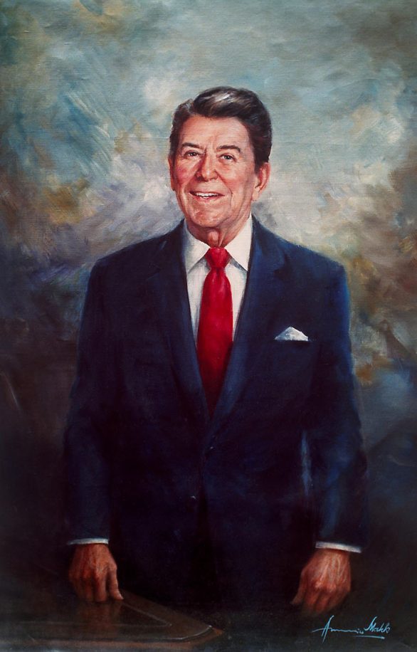 A Portrait of President Ronald Reagan by Americo Makk. It hung in the White House, then later in the Regan Library.