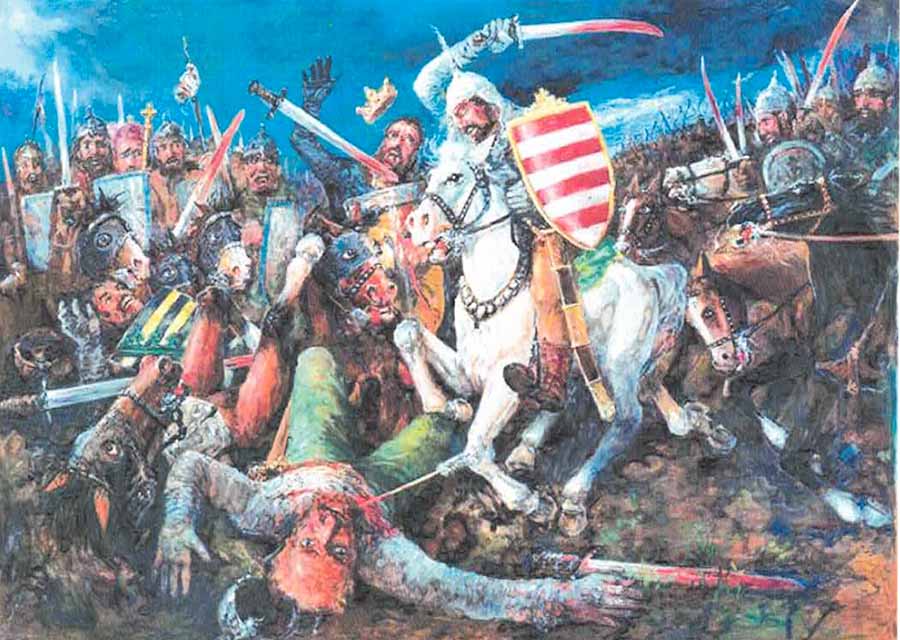 The Battle Of Pressburg by Americo Makk